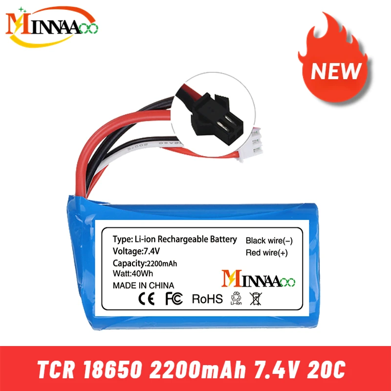 7.4V 1500mah/2200mah/3000mah 18650 Lithium battery for Q46 Wltoys 10428/12428/12423 WPL MN99S D90 U12A S033g for rc boat and car
7.4V 1500mah/2200mah/3000mah 18650 Lithium battery for Q46 Wltoys 10428/12428/12423 WPL MN99S D90 U12A S033g for rc boat and car
