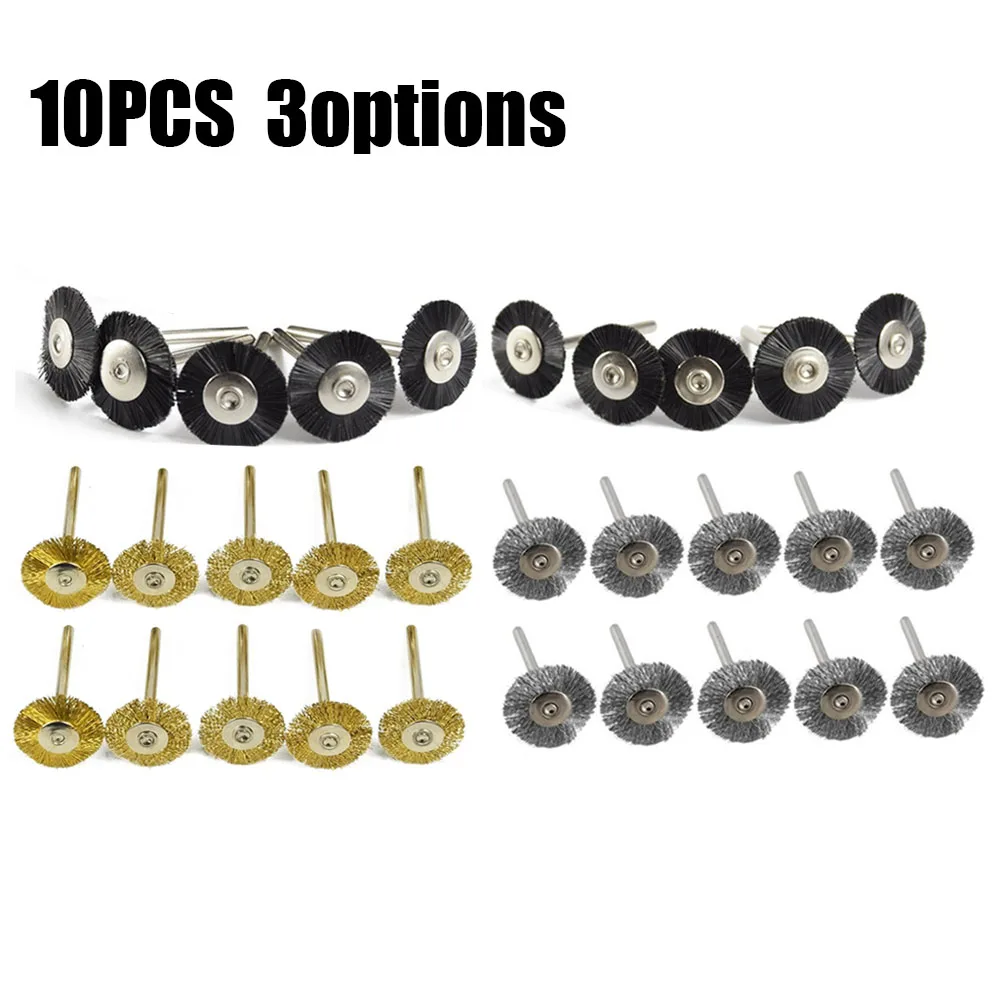 Wheel Brush Kit 10pcs 22mm Stainless Steel/Brass/Nylon Wire Brush Disc 3.0mm Shank For Rotary Tool Accessories Hand Tools
Wheel Brush Kit 10pcs 22mm Stainless Steel/Brass/Nylon Wire Brush Disc 3.0mm Shank For Rotary Tool Accessories Hand Tools