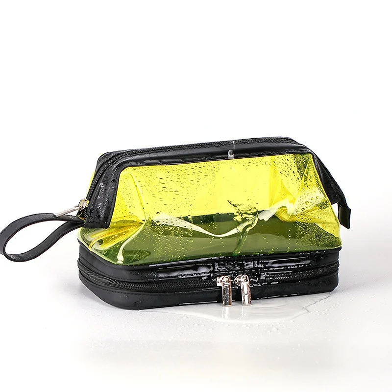 Waterproof Toiletry Handbag Transparent PU Make Up Bags Portable Double Layer Zipper Multifunction Large Capacity for Camping
Waterproof Toiletry Handbag Transparent PU Make Up Bags Portable Double Layer Zipper Multifunction Large Capacity for Camping