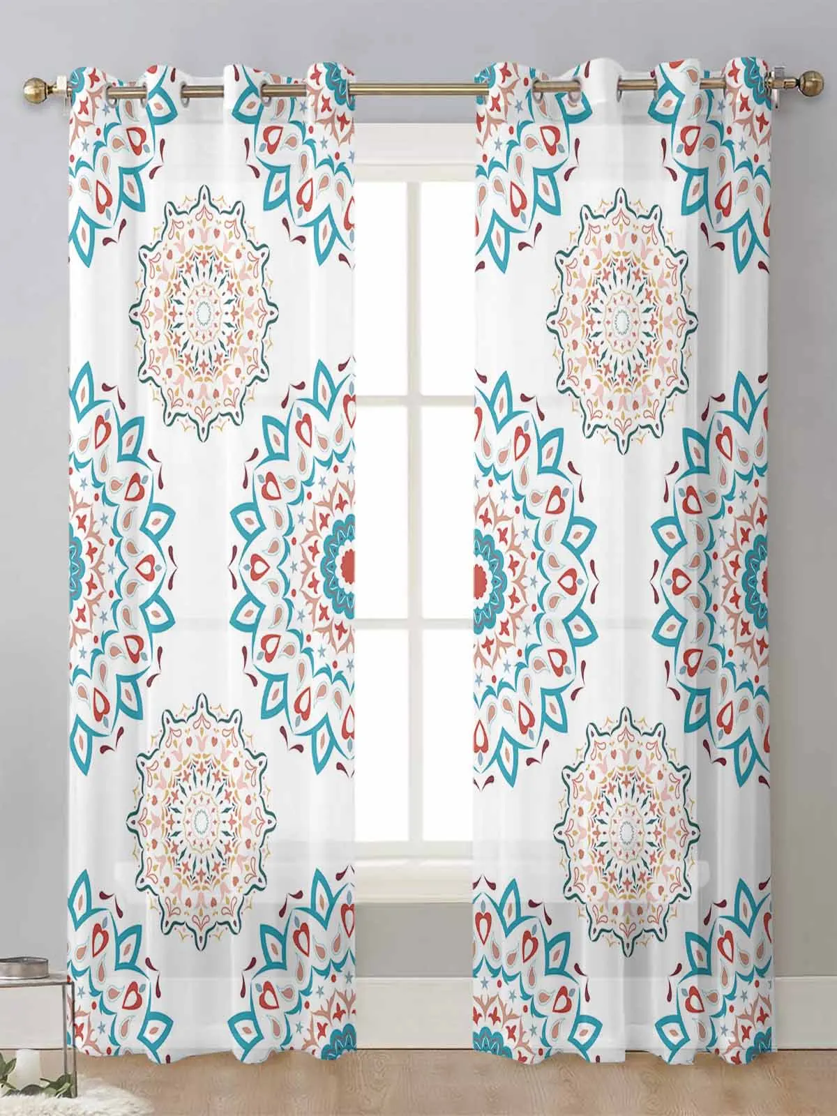 Bohemian Mandala Flower Sheer Curtains For Living Room Window Transparent Voile Tulle Curtain Cortinas Drapes Home Decor
Bohemian Mandala Flower Sheer Curtains For Living Room Window Transparent Voile Tulle Curtain Cortinas Drapes Home Decor