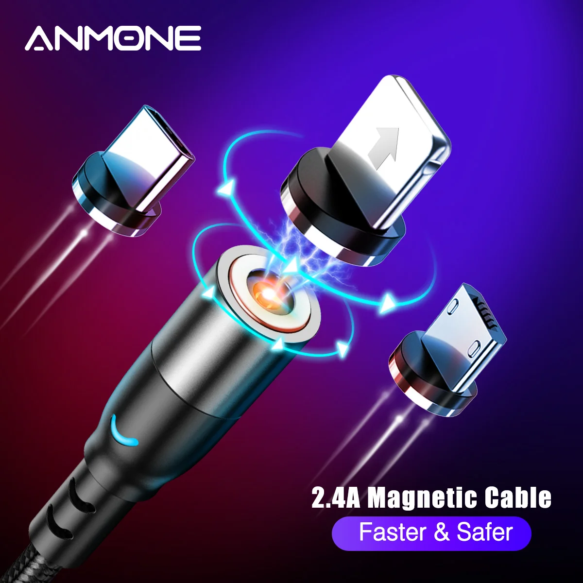 ANMONE Magnetic Charging Cable Type C Magnetic Cable For Samsung Xiaomi Mobile Phone Charger Micro USB Magnet Cable For Iphone
ANMONE Magnetic Charging Cable Type C Magnetic Cable For Samsung Xiaomi Mobile Phone Charger Micro USB Magnet Cable For Iphone
