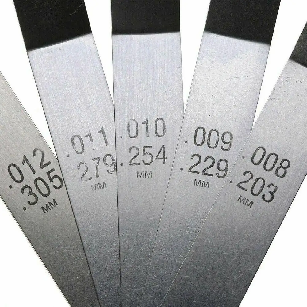 1 Set 16 Blades Feeler Gauge Metric 0.127to 0.508mm Valve Offset Feeler Gauge Stainless Steel Gap Metric Filler
1 Set 16 Blades Feeler Gauge Metric 0.127to 0.508mm Valve Offset Feeler Gauge Stainless Steel Gap Metric Filler