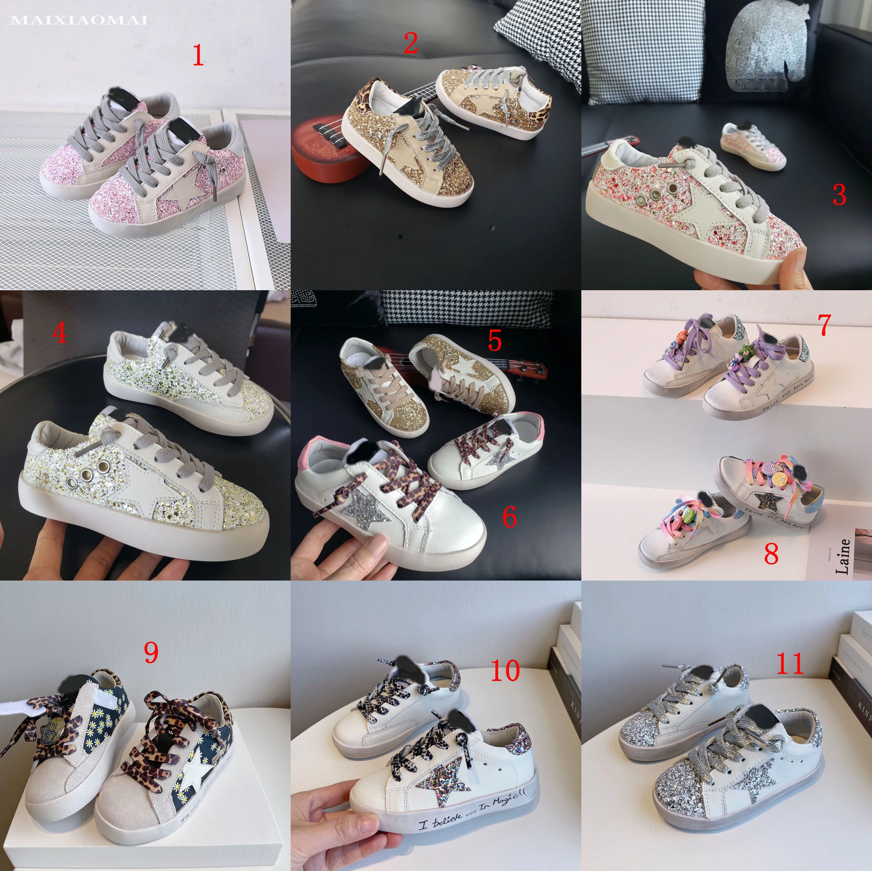 Кроссовки Детские на шнуровке, золотистые, с блестками
Кроссовки Детские на шнуровке, золотистые, с блестками