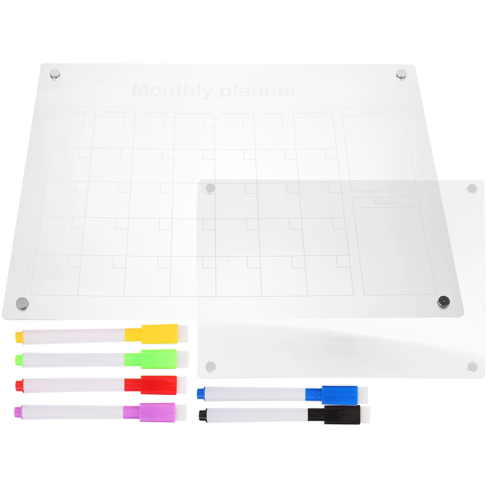 1 Set of Acrylic Fridge Calendar Erasable Month Planner Board Practical Dry Erasable Board with Markers Carrom Perpetual
1 Set of Acrylic Fridge Calendar Erasable Month Planner Board Practical Dry Erasable Board with Markers Carrom Perpetual