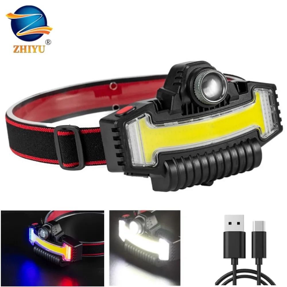 New Zoom Long-range LED+COB Strong Light Headlight Built-in Battery USB Charging Work Light Red and Blue Warning Flash Light
New Zoom Long-range LED+COB Strong Light Headlight Built-in Battery USB Charging Work Light Red and Blue Warning Flash Light