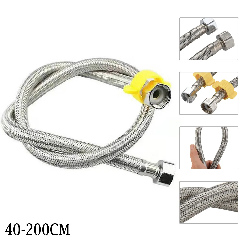 Stainless Steel Faucet Hot And Cold Water Inlet Hose Heater High Pressure Toilet 304 Metal Braided Hose Heat Resistant Flexible
Stainless Steel Faucet Hot And Cold Water Inlet Hose Heater High Pressure Toilet 304 Metal Braided Hose Heat Resistant Flexible
