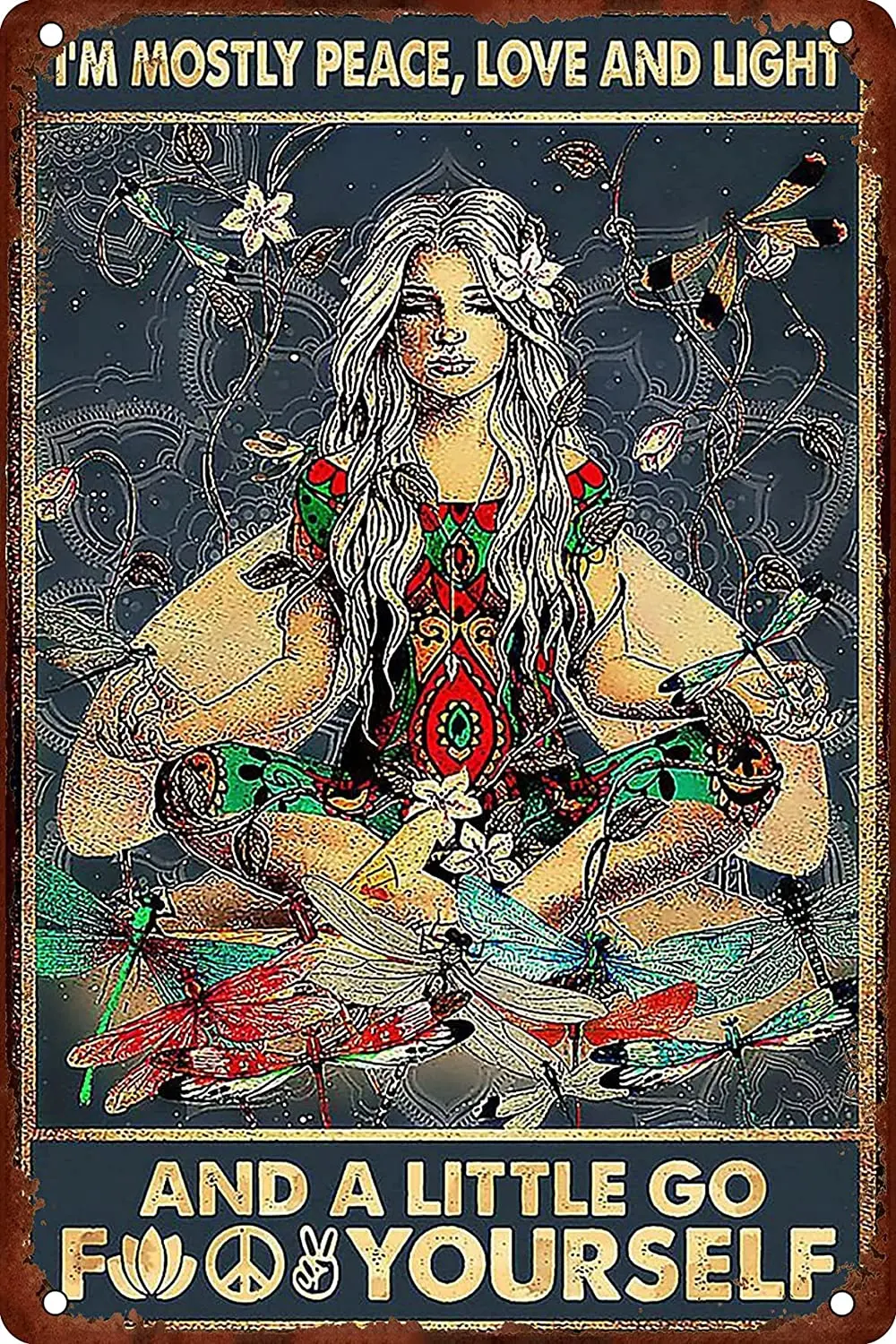 I'm Mostly Peace Love and Light Tin Sign Wall Decor Metal Sign Metal Wall Poster Door Plaque Tin Sign Country Home Decor
I'm Mostly Peace Love and Light Tin Sign Wall Decor Metal Sign Metal Wall Poster Door Plaque Tin Sign Country Home Decor