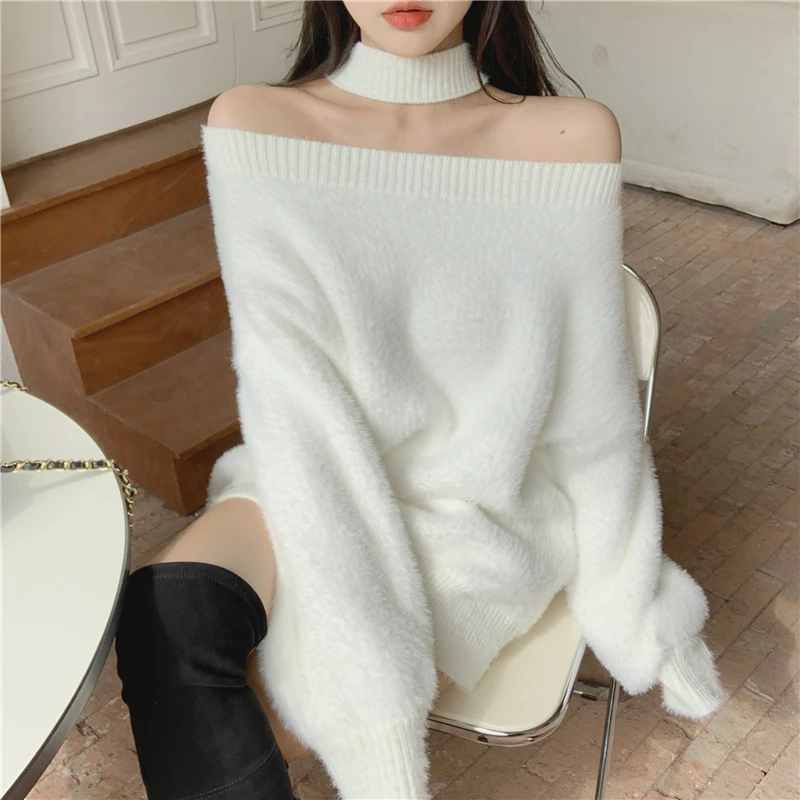 korean style Knitted Sweaters Women Loose soft warm Sweater and pullovers Female Jumpers off shoulder tops (R99455
korean style Knitted Sweaters Women Loose soft warm Sweater and pullovers Female Jumpers off shoulder tops (R99455