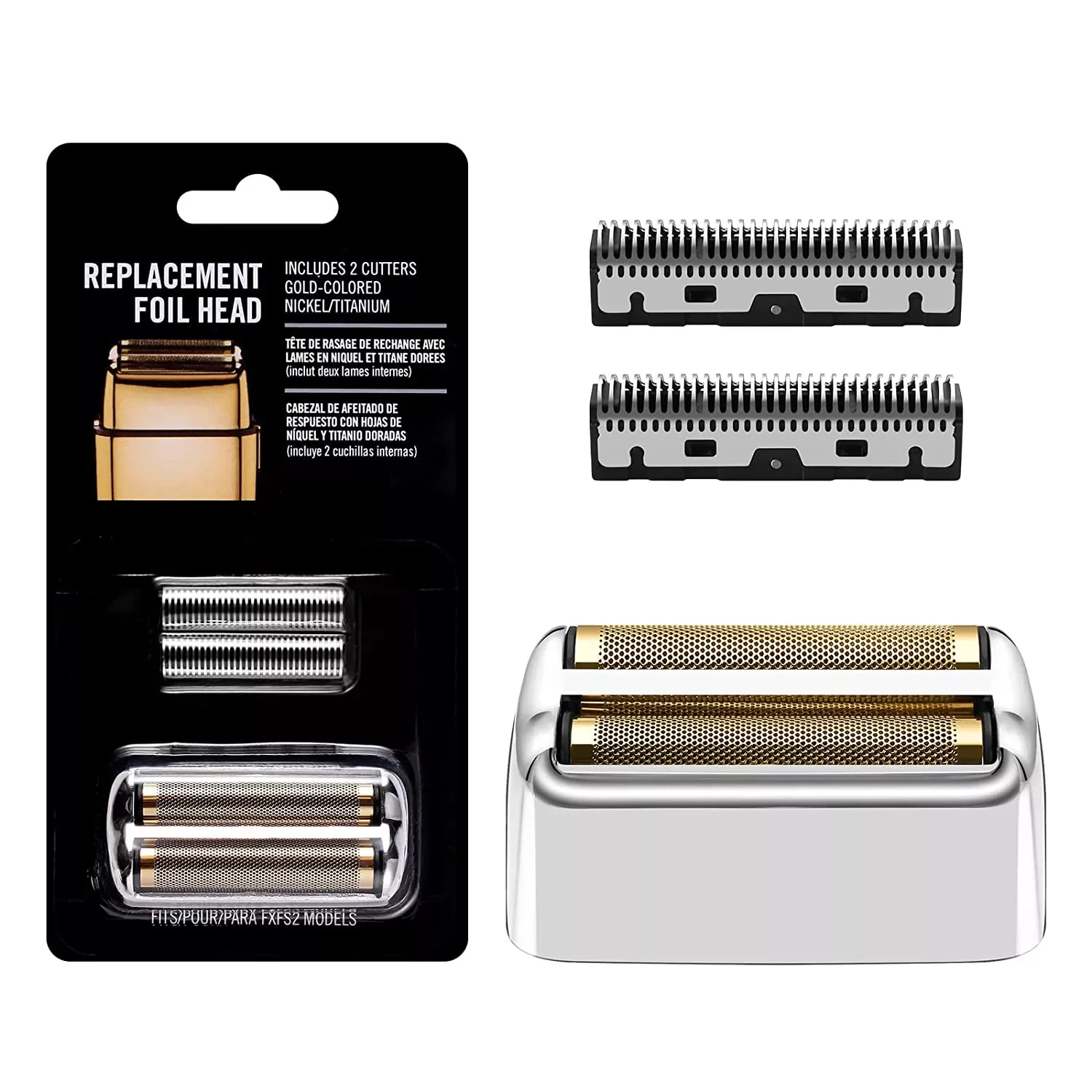 Replacement Foil and Blades Set For BaBylissPRO Barberology Cordless Metal Double Foil Shaver FXFS2,SILVER
Replacement Foil and Blades Set For BaBylissPRO Barberology Cordless Metal Double Foil Shaver FXFS2,SILVER