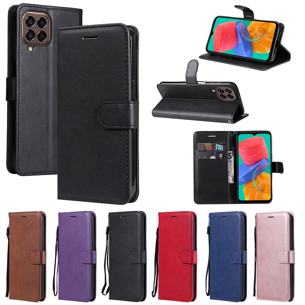 

Leather Case For Samsung Galaxy A82 A73 A72 A53 A52 A52S A33 A32 A23 A22 A13 Lite A12 S22 S21 fe S20 Ultra M53 M52 Wallet Cover