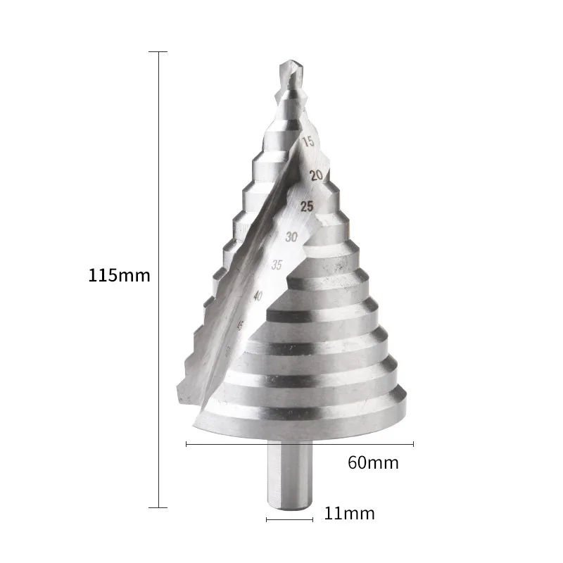 Spiral Groove High-speed Steel Step Drill 6-60MM Step Drill Step Drill Multi-function Reaming Hole Opener
Spiral Groove High-speed Steel Step Drill 6-60MM Step Drill Step Drill Multi-function Reaming Hole Opener