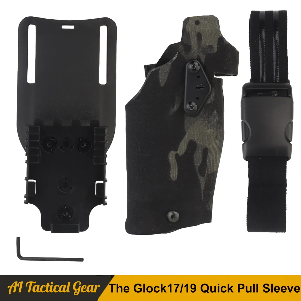 6354DO Tactical Pistol Holster X300/X300U Light-Compatible for G17/19 with QLS Mount Holster Panel Adapter Leg Shroud Drop
6354DO Tactical Pistol Holster X300/X300U Light-Compatible for G17/19 with QLS Mount Holster Panel Adapter Leg Shroud Drop