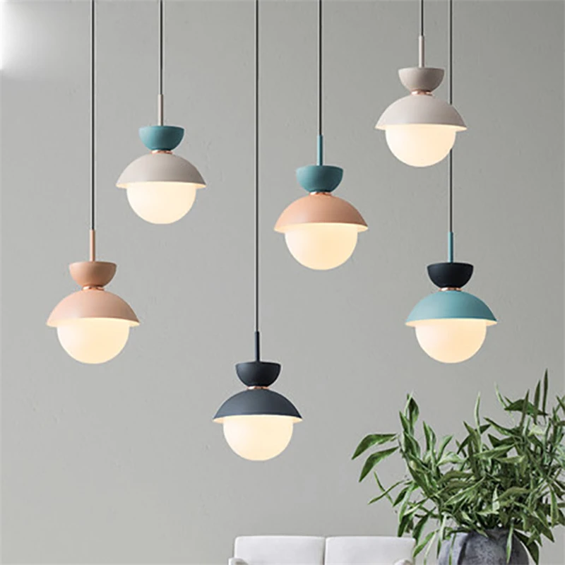 Modern Macaron LED Pendant Lights Nordic Kitchen Home Decor Hanging Lamp Restaurant Ceiling Chandelier Lustre Loft Light Fixture
Modern Macaron LED Pendant Lights Nordic Kitchen Home Decor Hanging Lamp Restaurant Ceiling Chandelier Lustre Loft Light Fixture