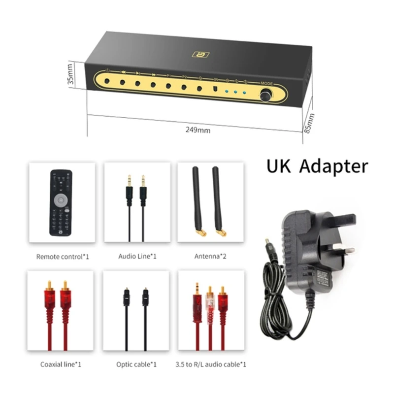 Wi-Fi сеть аудио коробка aptXHD Bluetooth5.0 аудио приемник декодер Airplay DLNA NAS оптический коаксиальный адаптер 3XUE
Wi-Fi сеть аудио коробка aptXHD Bluetooth5.0 аудио приемник декодер Airplay DLNA NAS оптический коаксиальный адаптер 3XUE