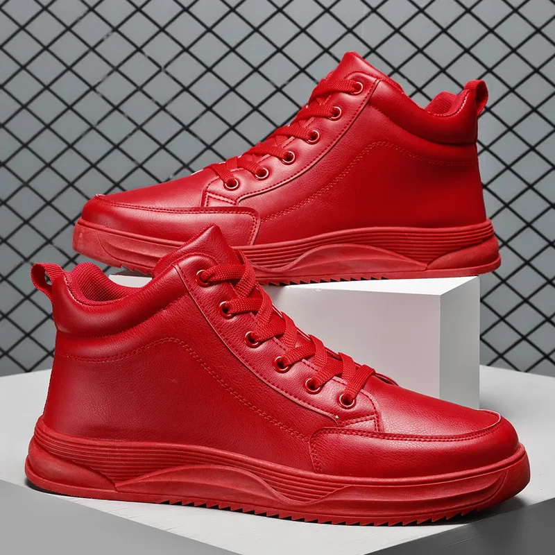 Skateboard Shoes for Men High Top Leather Sneakers Male Waterproof Booties Man Teen Boys Designer Platform Trainer Sports Shoes
Skateboard Shoes for Men High Top Leather Sneakers Male Waterproof Booties Man Teen Boys Designer Platform Trainer Sports Shoes