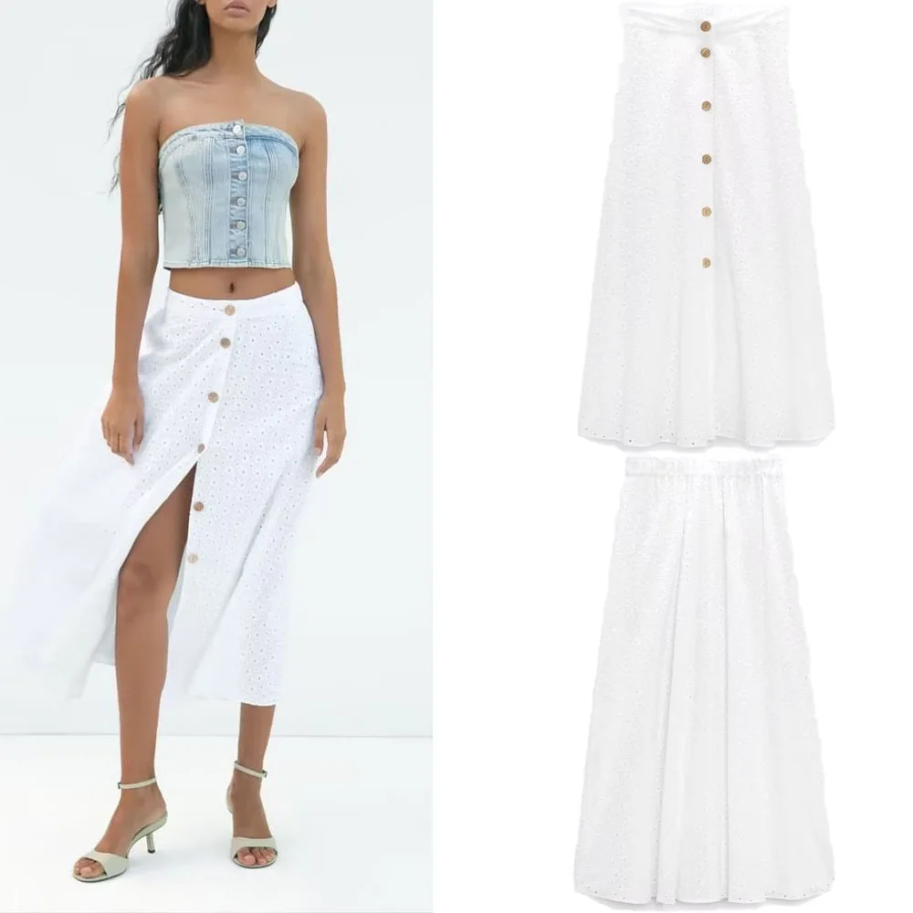2023 New Fashion Casual Temperament Women's Clothing Versatile Ruili Hollow Embroidery Cape Midi Skirt
2023 New Fashion Casual Temperament Women's Clothing Versatile Ruili Hollow Embroidery Cape Midi Skirt