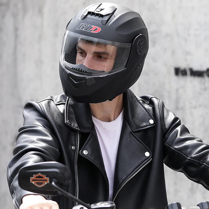 BLD Modular Motorcycle Helmet Flip Full Face Racing Helmet Unisex Cascos Para Moto Double Lens Four Seasons General DOT ABS
BLD Modular Motorcycle Helmet Flip Full Face Racing Helmet Unisex Cascos Para Moto Double Lens Four Seasons General DOT ABS