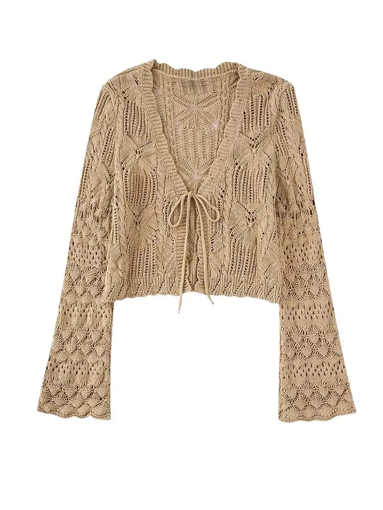 TRAF Women 2022 Fashion Bow Collar Cropped Knit Cardigan Sweater Vintage Short Sleeve Elegant Female Outerwear Chic Tops
TRAF Women 2022 Fashion Bow Collar Cropped Knit Cardigan Sweater Vintage Short Sleeve Elegant Female Outerwear Chic Tops