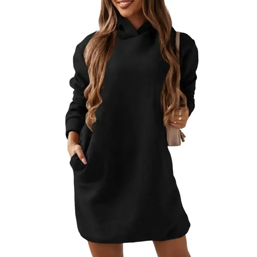 Stylish Hoodie Dress Elastic Hem Coldproof Pullover Autumn Sweatshirts Female Clothing
Stylish Hoodie Dress Elastic Hem Coldproof Pullover Autumn Sweatshirts Female Clothing