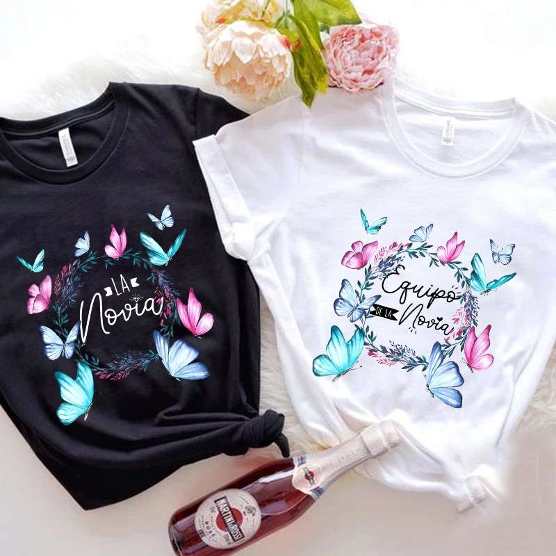 Team Future Bride T-shirt Flowers Bridal Wedding Tshirt Bridesmaid Tops Spanish Women Bachelorette Hen Party Short Sleeve Tees
Team Future Bride T-shirt Flowers Bridal Wedding Tshirt Bridesmaid Tops Spanish Women Bachelorette Hen Party Short Sleeve Tees