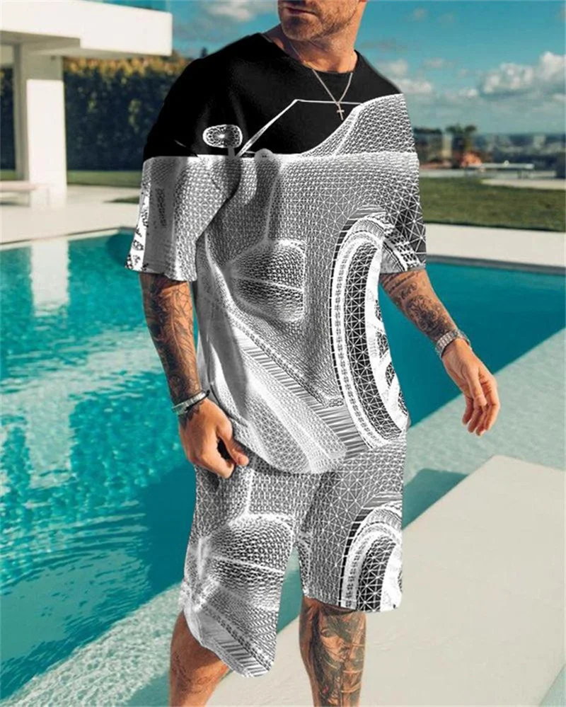 Summer Men's 3D Printing T-shirt Sets Man Clothing Casual Oversized Sweatshirts Short Sleeve Shorts Sportswear Suit Tracksuit
Summer Men's 3D Printing T-shirt Sets Man Clothing Casual Oversized Sweatshirts Short Sleeve Shorts Sportswear Suit Tracksuit