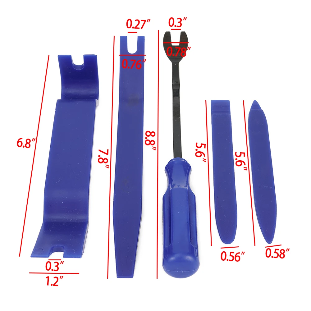 5PCS Car Door Panel Removal Tool Set Audio Video Dashboard Removal Kit Automobile Nail Puller Disassemble Clip Panel Removers
5PCS Car Door Panel Removal Tool Set Audio Video Dashboard Removal Kit Automobile Nail Puller Disassemble Clip Panel Removers