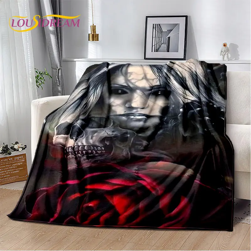 3D Gothic Horror Ghost Skull Soft Plush Blanket,Flannel Blanket Throw Blanket for Living Room Bedroom Bed Sofa Picnic Cover Kids
3D Gothic Horror Ghost Skull Soft Plush Blanket,Flannel Blanket Throw Blanket for Living Room Bedroom Bed Sofa Picnic Cover Kids
