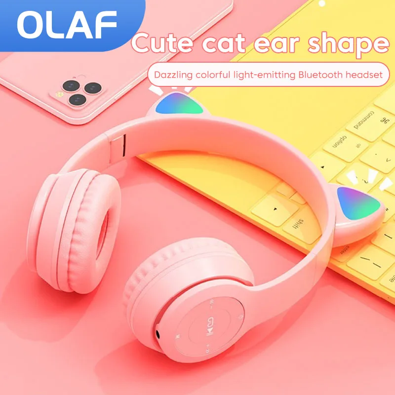 Quick Connect Bluetooth Gaming Headset Flash Light Cute Cat Ears Wireless Headphone with Mic Control LED Stereo Music Earphone
Quick Connect Bluetooth Gaming Headset Flash Light Cute Cat Ears Wireless Headphone with Mic Control LED Stereo Music Earphone