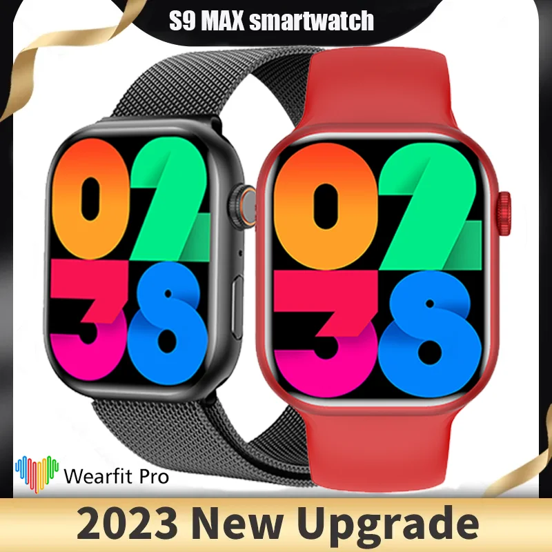 

New S9 max Men's smartwatch NFC Access Compass HD Bluetooth Talk 2.1inch 320*390 Full screen Touch Women's smartwatch + box