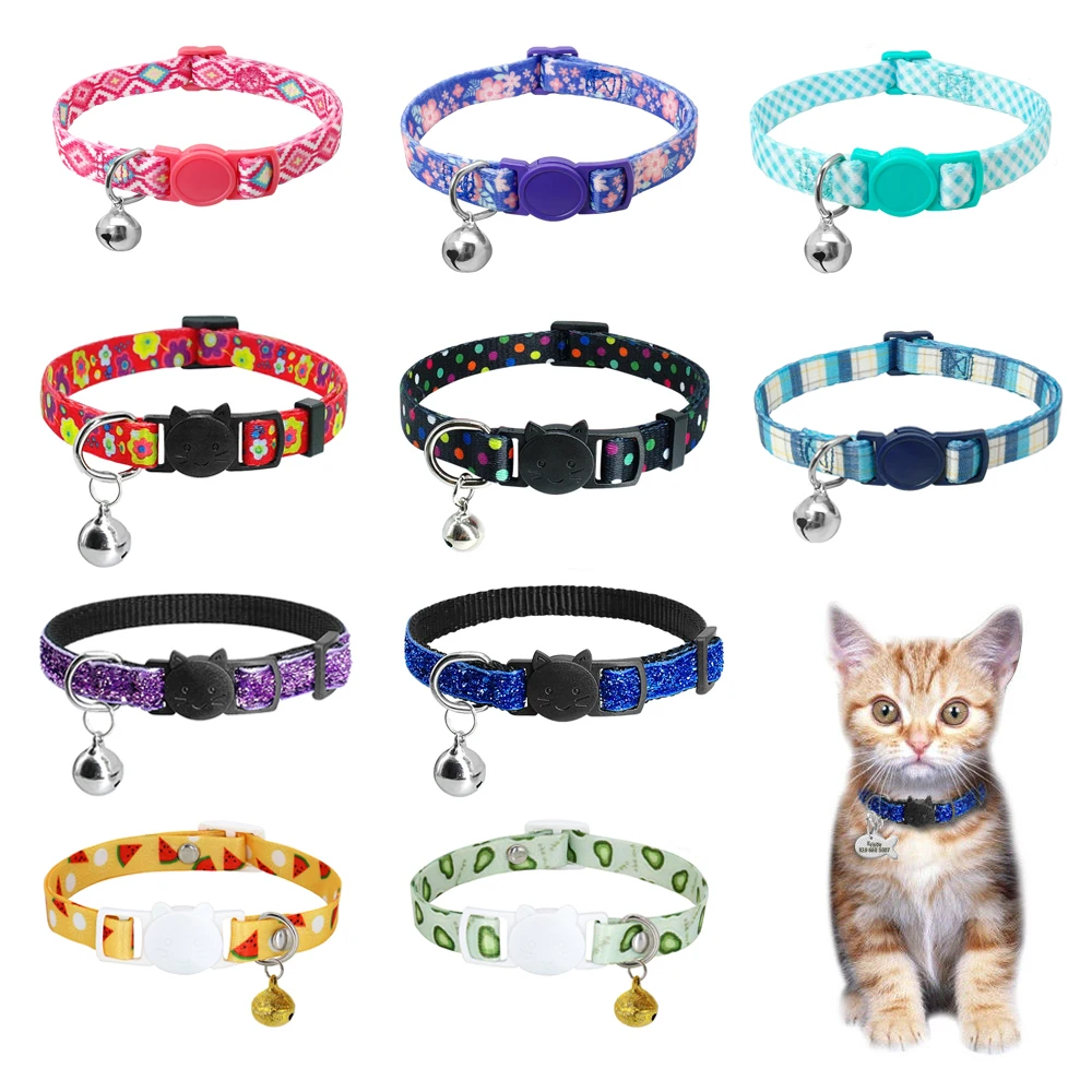 Cute Fruit Print Cat Collar With Bell Quick Release Safety Pet Cat Collars Breakaway Pet Kitten Necklace Cats Puppy Accessories
Cute Fruit Print Cat Collar With Bell Quick Release Safety Pet Cat Collars Breakaway Pet Kitten Necklace Cats Puppy Accessories