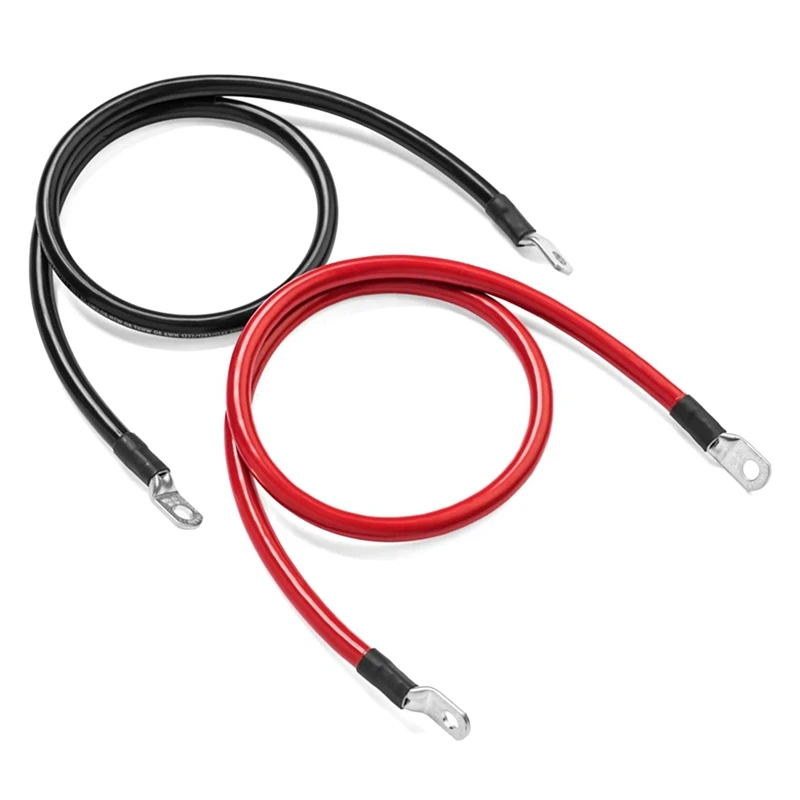 

1 Set Battery Inverter Cable 8 AWG Gauge Super Soft Silicone Wire Power Connection Cable With Terminals With Lugs