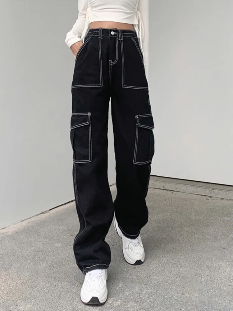 Trousers high street ultra-thin bright line design handsome jeans women's high waist loose street style wide leg overalls trend
Trousers high street ultra-thin bright line design handsome jeans women's high waist loose street style wide leg overalls trend