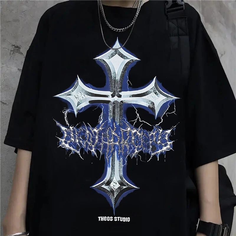 Gothic T Shirt Women 2022 Summer Vintage Unisex High Street Cross Pattern Oversized T Shirt Fashion Graphic T-Shirts Unisex
Gothic T Shirt Women 2022 Summer Vintage Unisex High Street Cross Pattern Oversized T Shirt Fashion Graphic T-Shirts Unisex