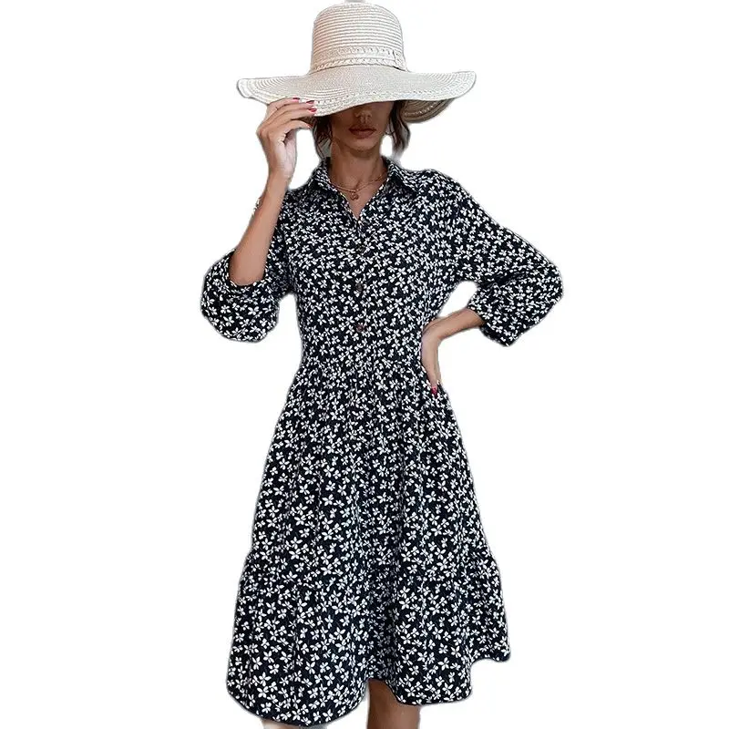 Summer Casual Beach Elegant Lapel Shirt Dress Long Sleeve Slim Fit Waist Floral Fashion Carnival Party Outfit
Summer Casual Beach Elegant Lapel Shirt Dress Long Sleeve Slim Fit Waist Floral Fashion Carnival Party Outfit