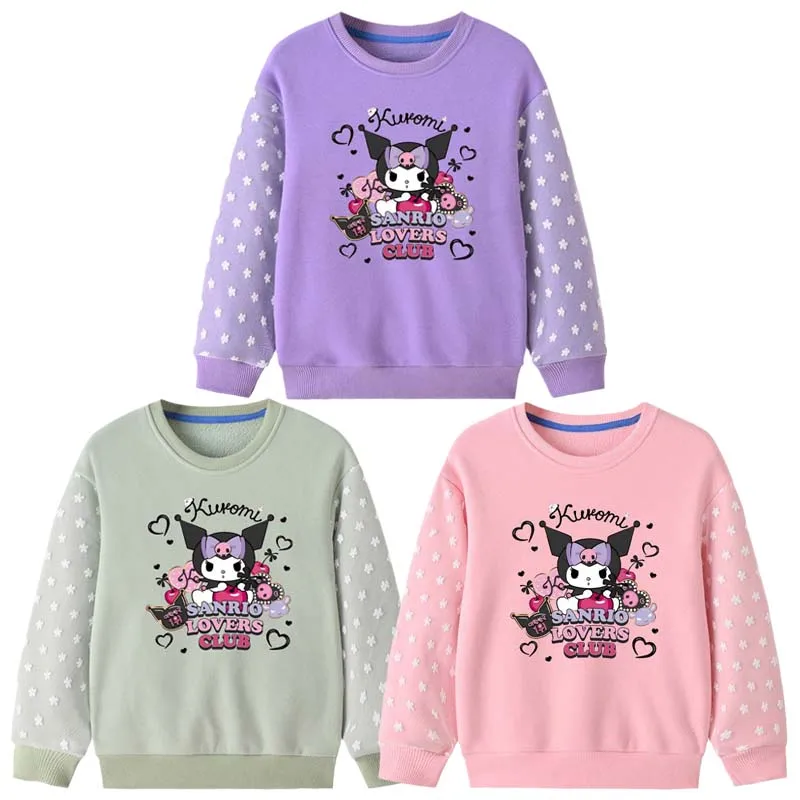 Sanrios Anime Cartoon Kuromi Lace Long Sleeve Sweatshirt Kawaii Cute Girls Clothes Bottoming Shirt Children Top Pullover Sweater
Sanrios Anime Cartoon Kuromi Lace Long Sleeve Sweatshirt Kawaii Cute Girls Clothes Bottoming Shirt Children Top Pullover Sweater