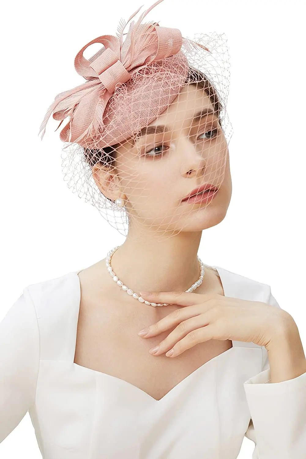 Elegant Women's Pillbox Fascinators Hat Headband Tea Party Fascinator Hat Veil Kentucky Derby Hat for Cocktail
Elegant Women's Pillbox Fascinators Hat Headband Tea Party Fascinator Hat Veil Kentucky Derby Hat for Cocktail