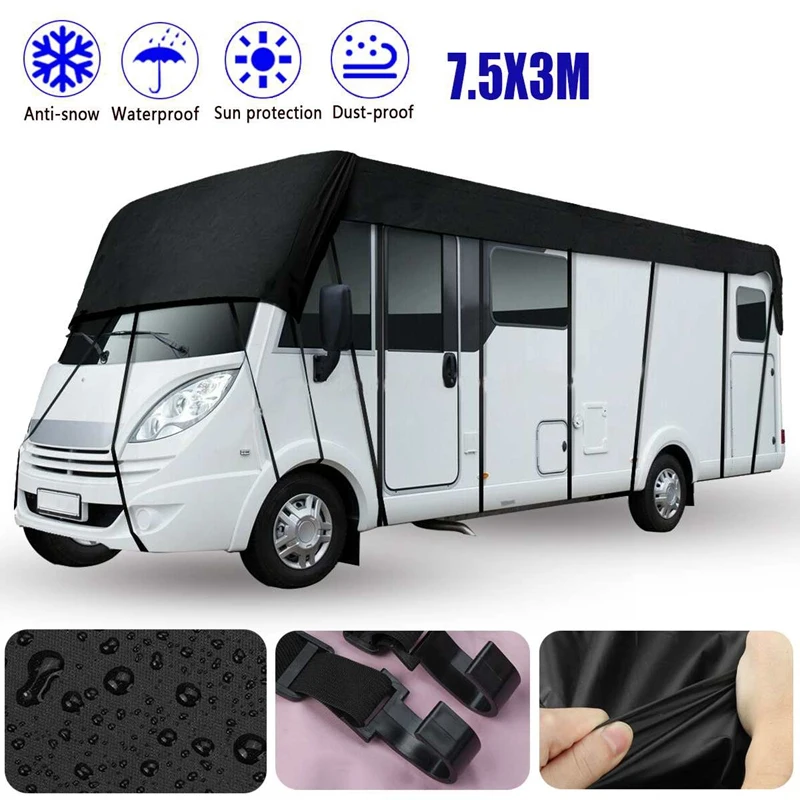 Caravan RV Roof Protective Cover Protection Tarpaulin 210D Waterproof with 26Pcs Windbreak Belts for RV Caravan
Caravan RV Roof Protective Cover Protection Tarpaulin 210D Waterproof with 26Pcs Windbreak Belts for RV Caravan