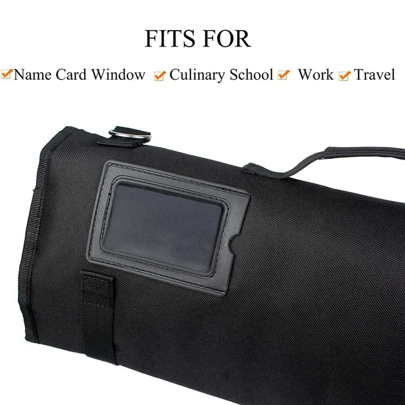 

2X сумка для ножей WESSLECO, нейлоновая сумка для шеф-повара с 8 карманами для кухонных аксессуаров, портативный держатель для ножей