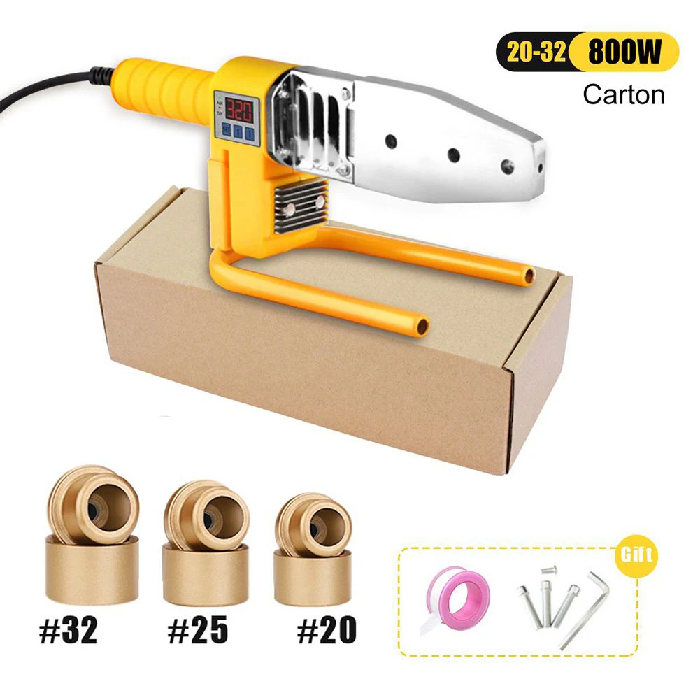 800W 1000W Electronic Constant Temperature PPR Fuser Pipe Hot Melt Machine Pipe Welding Machine Welding Heads 20-63mm Head
800W 1000W Electronic Constant Temperature PPR Fuser Pipe Hot Melt Machine Pipe Welding Machine Welding Heads 20-63mm Head