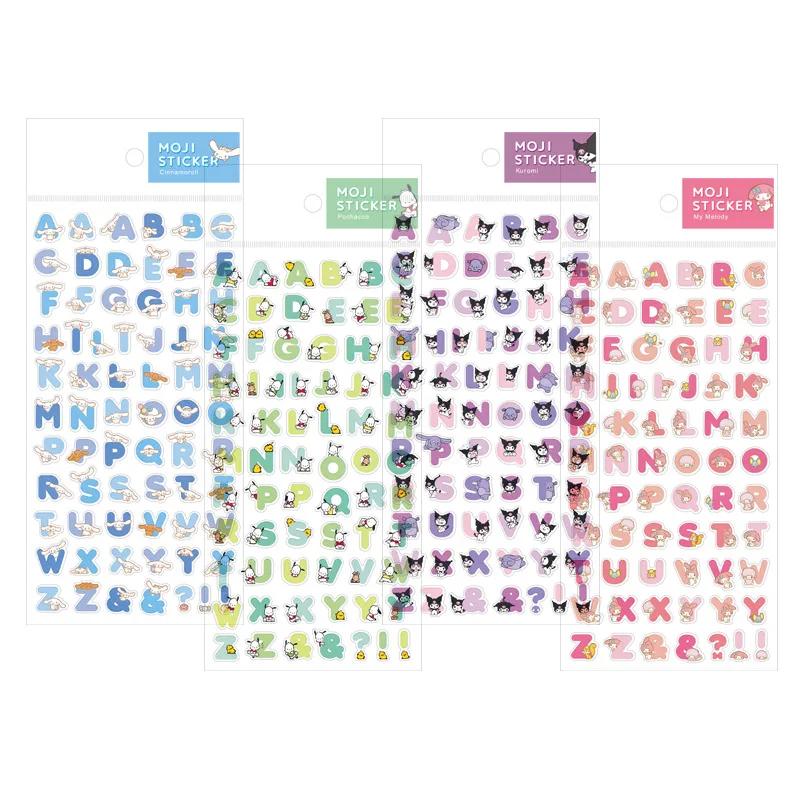 English letters Kawaii Sanrio Waterproof Stickers diary Suitcase Skateboard Helmet Cute Cinamonroll Stickers Kuromi Hello kitty
English letters Kawaii Sanrio Waterproof Stickers diary Suitcase Skateboard Helmet Cute Cinamonroll Stickers Kuromi Hello kitty