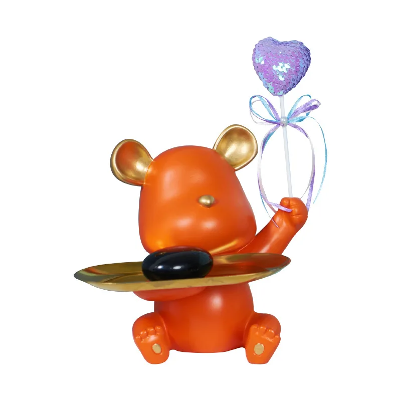 Violent Bear Tray Resin Bear Figurine Figure with Metal Tray Storage Keys Home Porch Desk Ornaments Living Room Decorations
Violent Bear Tray Resin Bear Figurine Figure with Metal Tray Storage Keys Home Porch Desk Ornaments Living Room Decorations