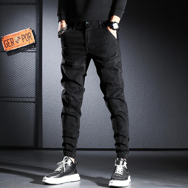 Streetwear Fashion Men Jeans Spliced Designer Elastic Casual Cargo Pants Men Overalls Multi Pockets Hip Hop Joggers Jeans Hombre
Streetwear Fashion Men Jeans Spliced Designer Elastic Casual Cargo Pants Men Overalls Multi Pockets Hip Hop Joggers Jeans Hombre