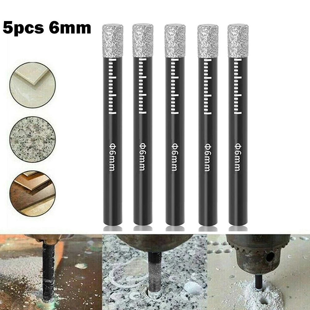 5pcs 6mm Diamond Dry Drill Bits Set Round Shank Hole Saw Cutter Vacuum Brazed Diamond Dry Drill Bits For Granite Marble Ceramic
5pcs 6mm Diamond Dry Drill Bits Set Round Shank Hole Saw Cutter Vacuum Brazed Diamond Dry Drill Bits For Granite Marble Ceramic