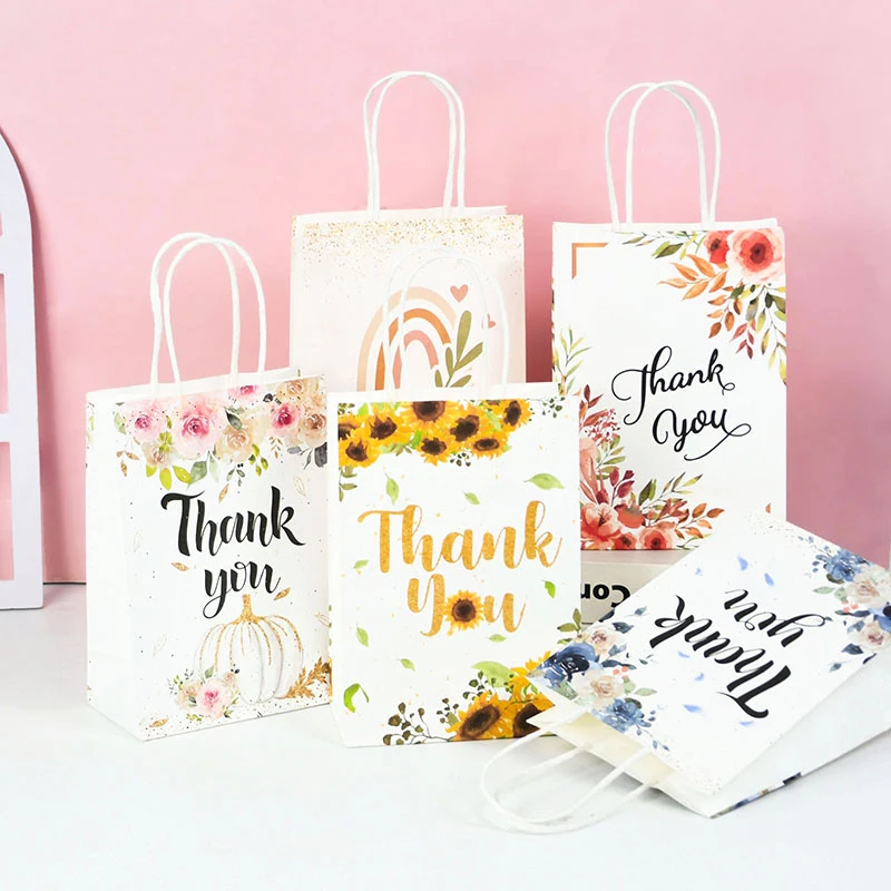 5pcs Kraft Paper Bag With Handle Thank You Gift Packaging Portable Shopping Tote Bag For Thanksgiving Wedding Festival Gift Bag
5pcs Kraft Paper Bag With Handle Thank You Gift Packaging Portable Shopping Tote Bag For Thanksgiving Wedding Festival Gift Bag