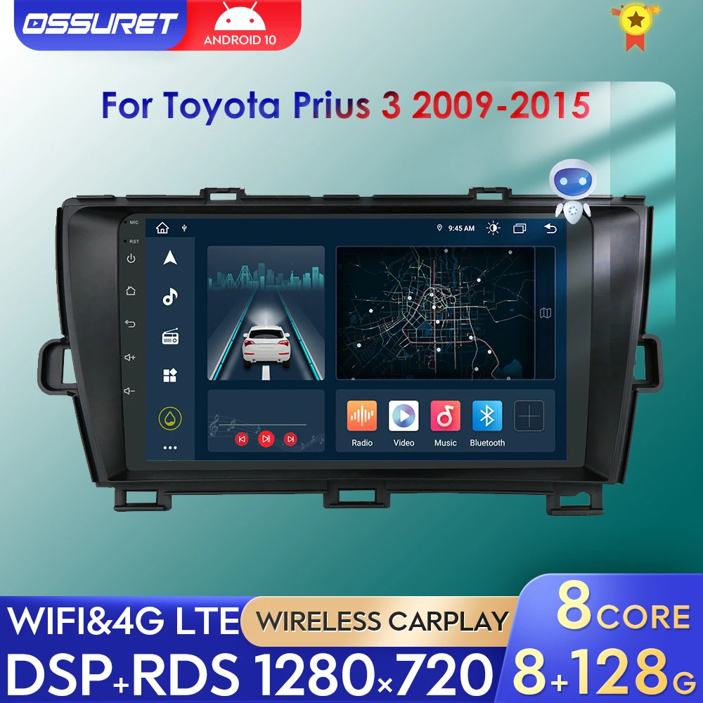 Автомагнитола на Android 10, мультимедийный проигрыватель для Toyota Prius 3 2009-2015, автомагнитола с GPS Навигатором, 2DIN, CarPlay, 9 дюймов, RDS
Автомагнитола на Android 10, мультимедийный проигрыватель для Toyota Prius 3 2009-2015, автомагнитола с GPS Навигатором, 2DIN, CarPlay, 9 дюймов, RDS