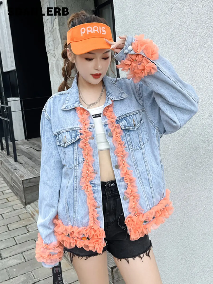 European Station Loose Lace Stitching Designer New Short Denim Jacket Women's Western Style Spring Autumn Jean Coat
European Station Loose Lace Stitching Designer New Short Denim Jacket Women's Western Style Spring Autumn Jean Coat
