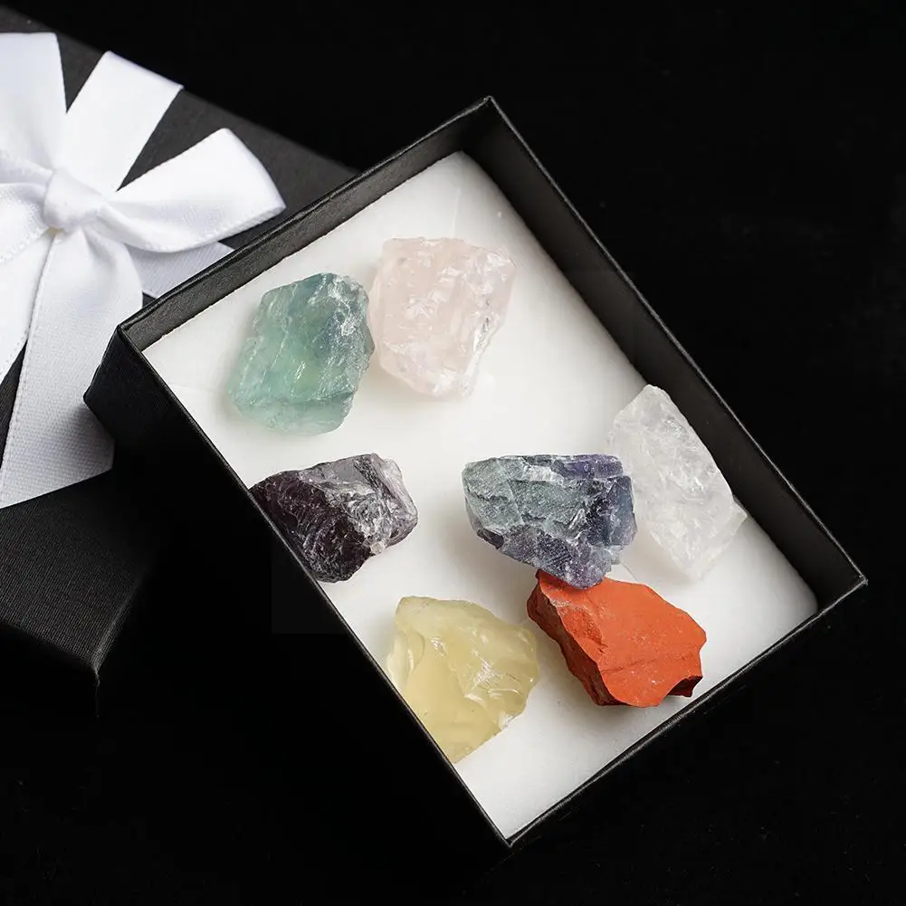 Natural Crystal Seven Chakras Therapy Stone Crystal Mineral Mark Healing Gemstone For Holiday Party Collection Gifts Box M7L8
Natural Crystal Seven Chakras Therapy Stone Crystal Mineral Mark Healing Gemstone For Holiday Party Collection Gifts Box M7L8