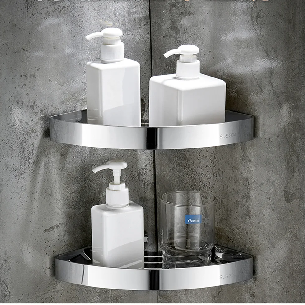 Bathroom Shower Corner Shelf SUS 304 Stainless Steel Shower Caddy Wall Mount Triangular Bathroom Floating Shelves with Hooks
Bathroom Shower Corner Shelf SUS 304 Stainless Steel Shower Caddy Wall Mount Triangular Bathroom Floating Shelves with Hooks