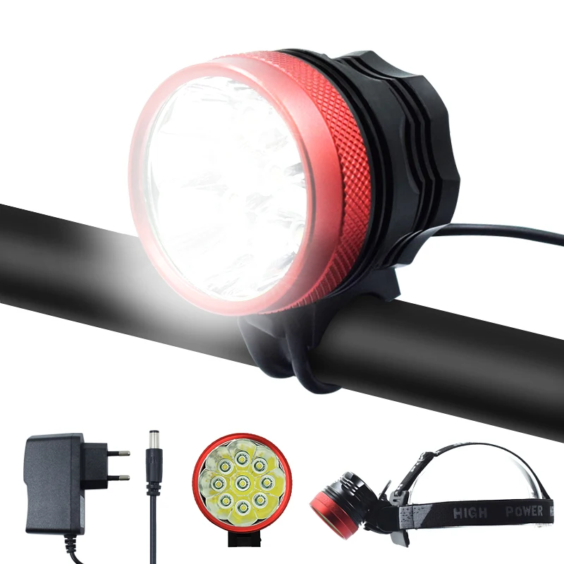 10000LM 9*XML T6 LED Bicycle Headlight 18650 Battery Bike Light Mountain Road Cycling Safety Lamp Night Riding Flashlight 3 Mode
10000LM 9*XML T6 LED Bicycle Headlight 18650 Battery Bike Light Mountain Road Cycling Safety Lamp Night Riding Flashlight 3 Mode
