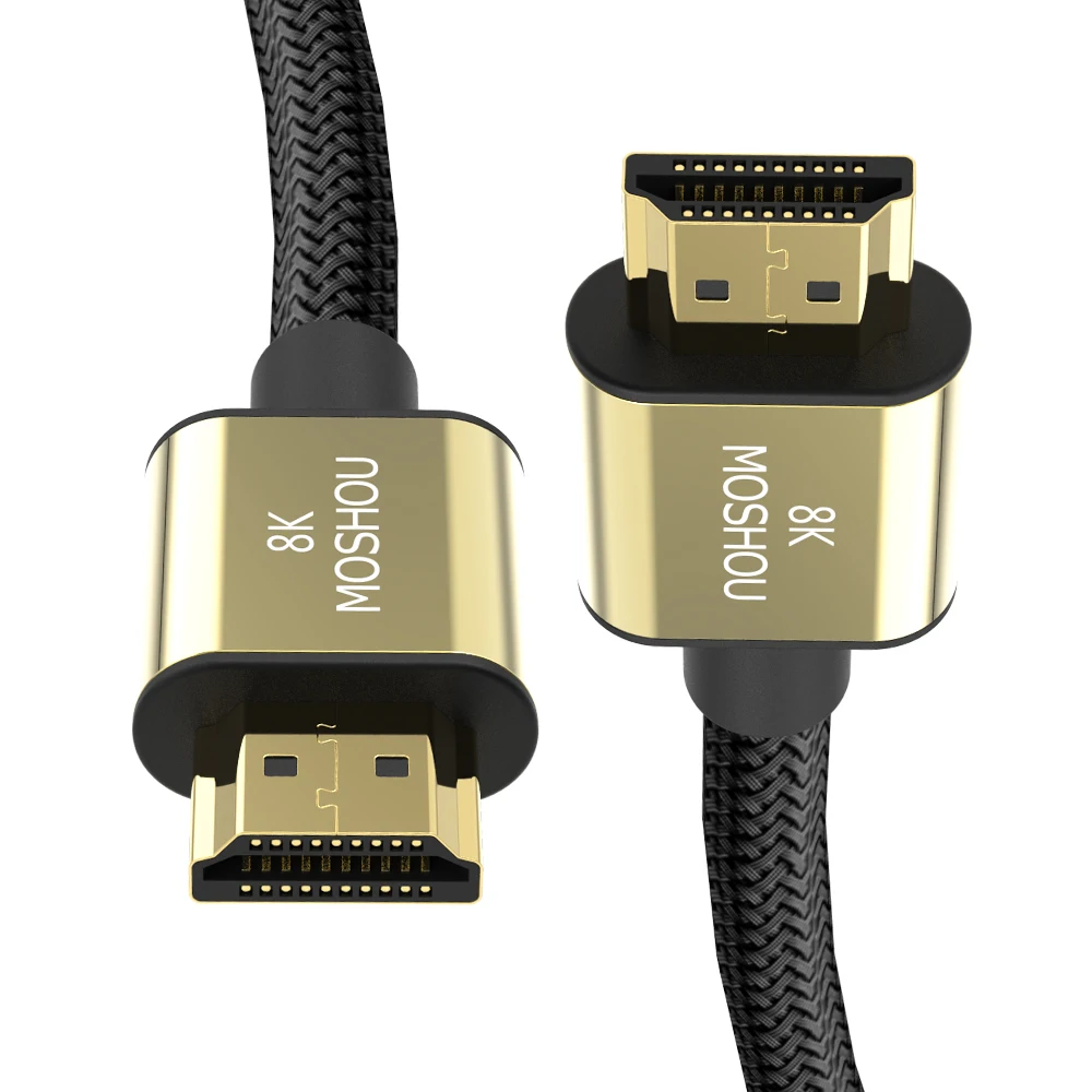 HDMI Cables 2.1 8K 60Hz 4K 120Hz 48Gbps bandwidth ARC MOSHOU Video 2m Cord for Amplifier TV High Definition Multimedia Interface
HDMI Cables 2.1 8K 60Hz 4K 120Hz 48Gbps bandwidth ARC MOSHOU Video 2m Cord for Amplifier TV High Definition Multimedia Interface